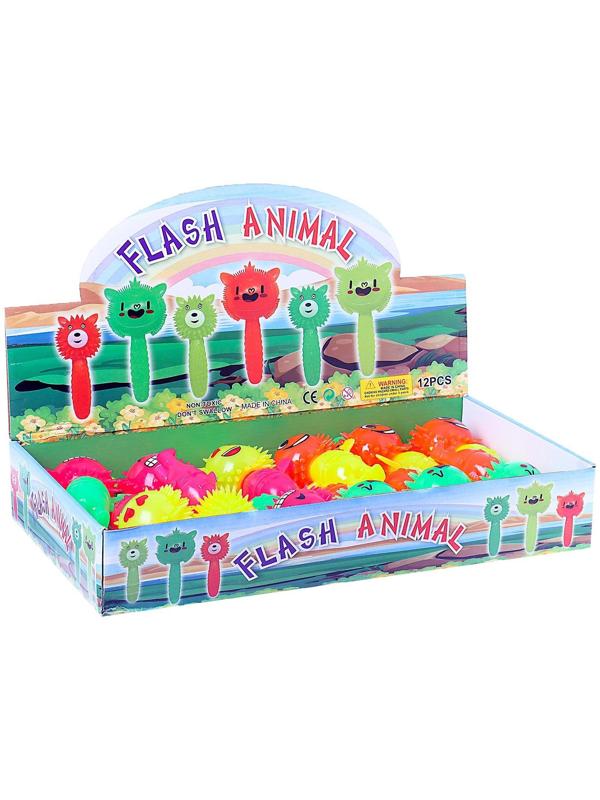 Мяч «Цветочек», световой, с пищалкой, на резинке, цвета МИКС