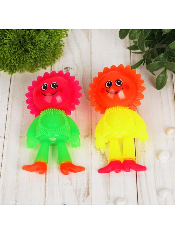 Мяч «Цветочек», световой, с пищалкой, на резинке, цвета МИКС