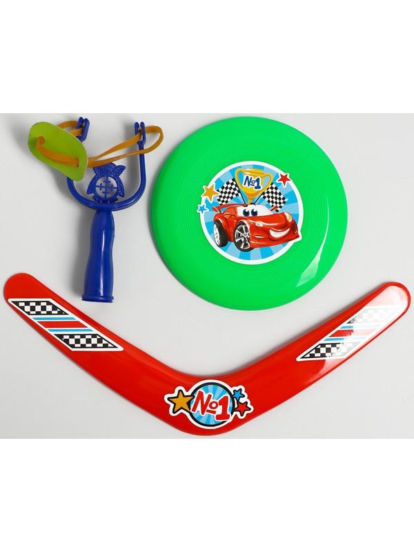 Рогатка, летающая тарелка, бумеранг «Ты - номер один» МИКС