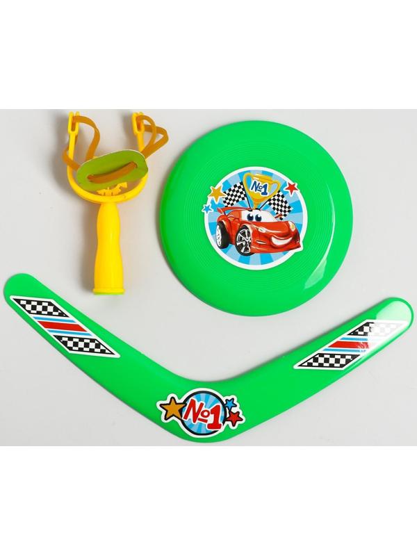 Рогатка, летающая тарелка, бумеранг «Ты - номер один» МИКС