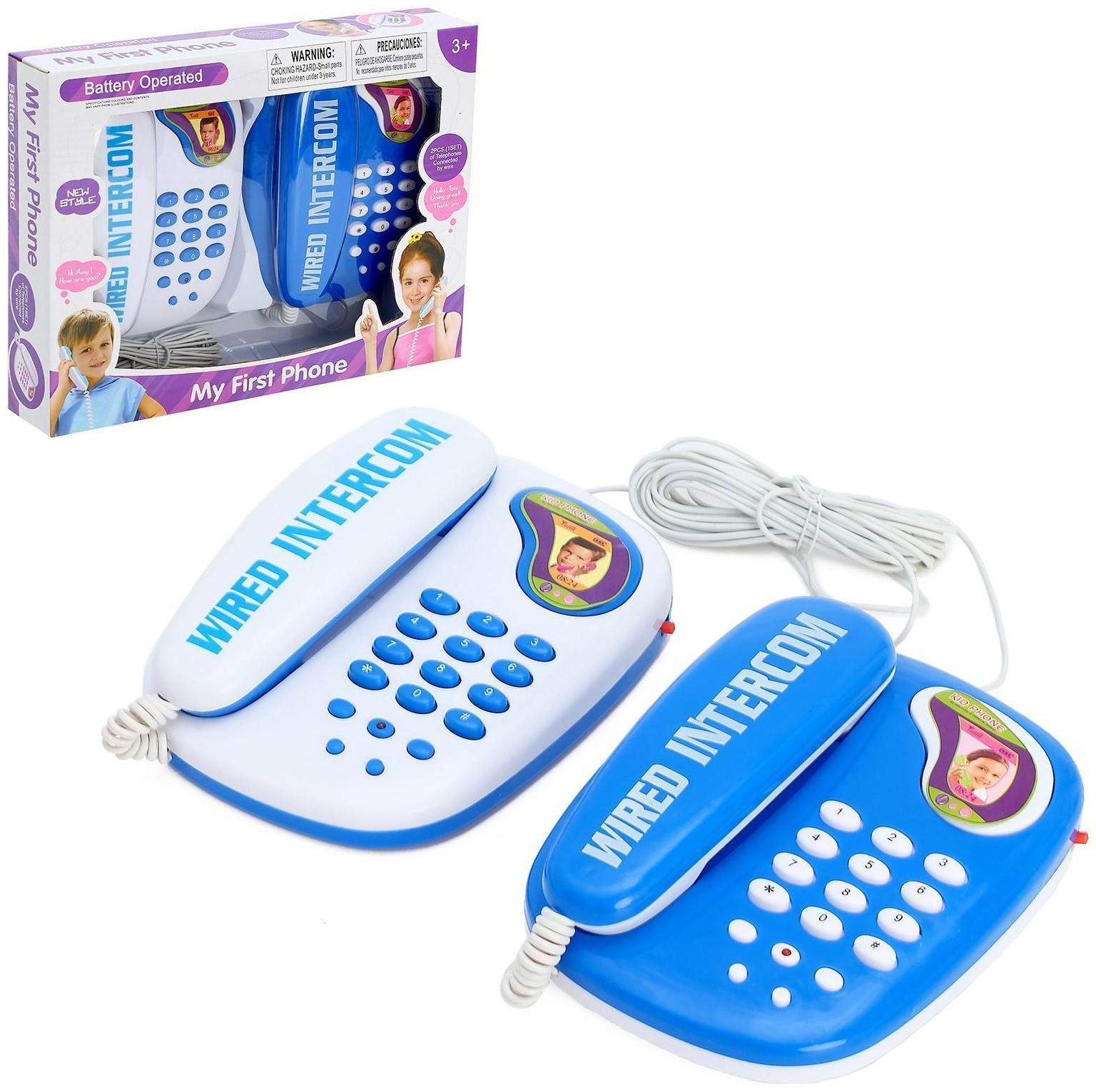 Телефон «Давай поговорим», в наборе 2 телефона, МИКС