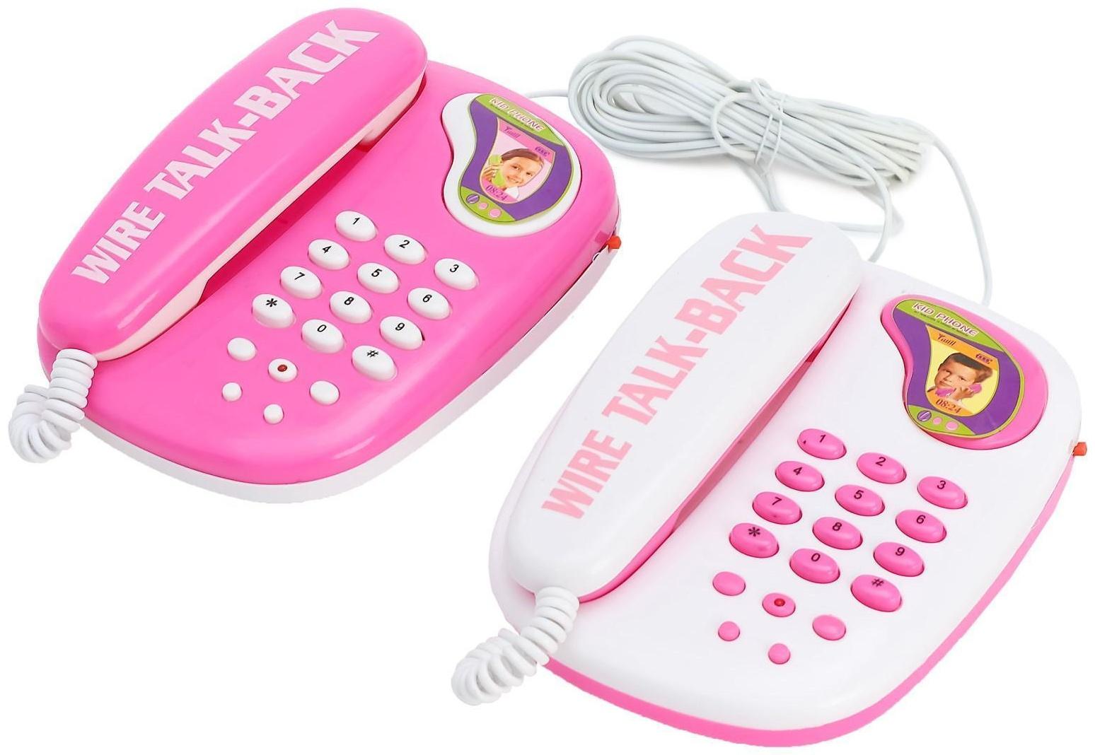 Телефон «Давай поговорим», в наборе 2 телефона, МИКС