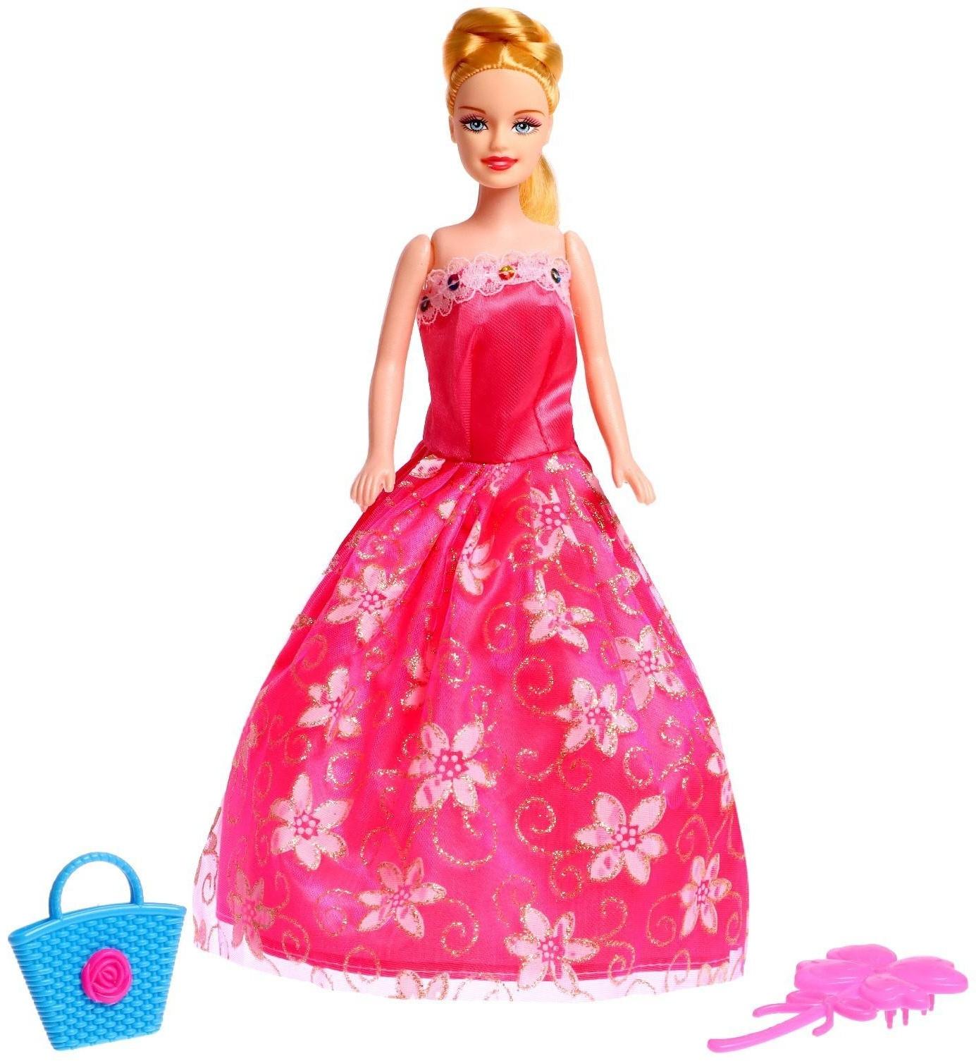 Кукла-модель «Яна» в платье с аксессуарами, МИКС