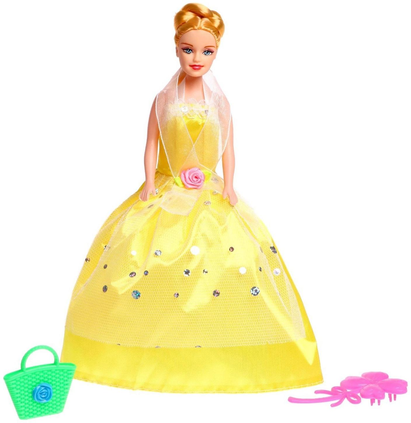 Кукла-модель «Яна» в платье с аксессуарами, МИКС