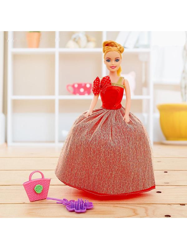 Кукла-модель «Яна» в платье с аксессуарами, МИКС