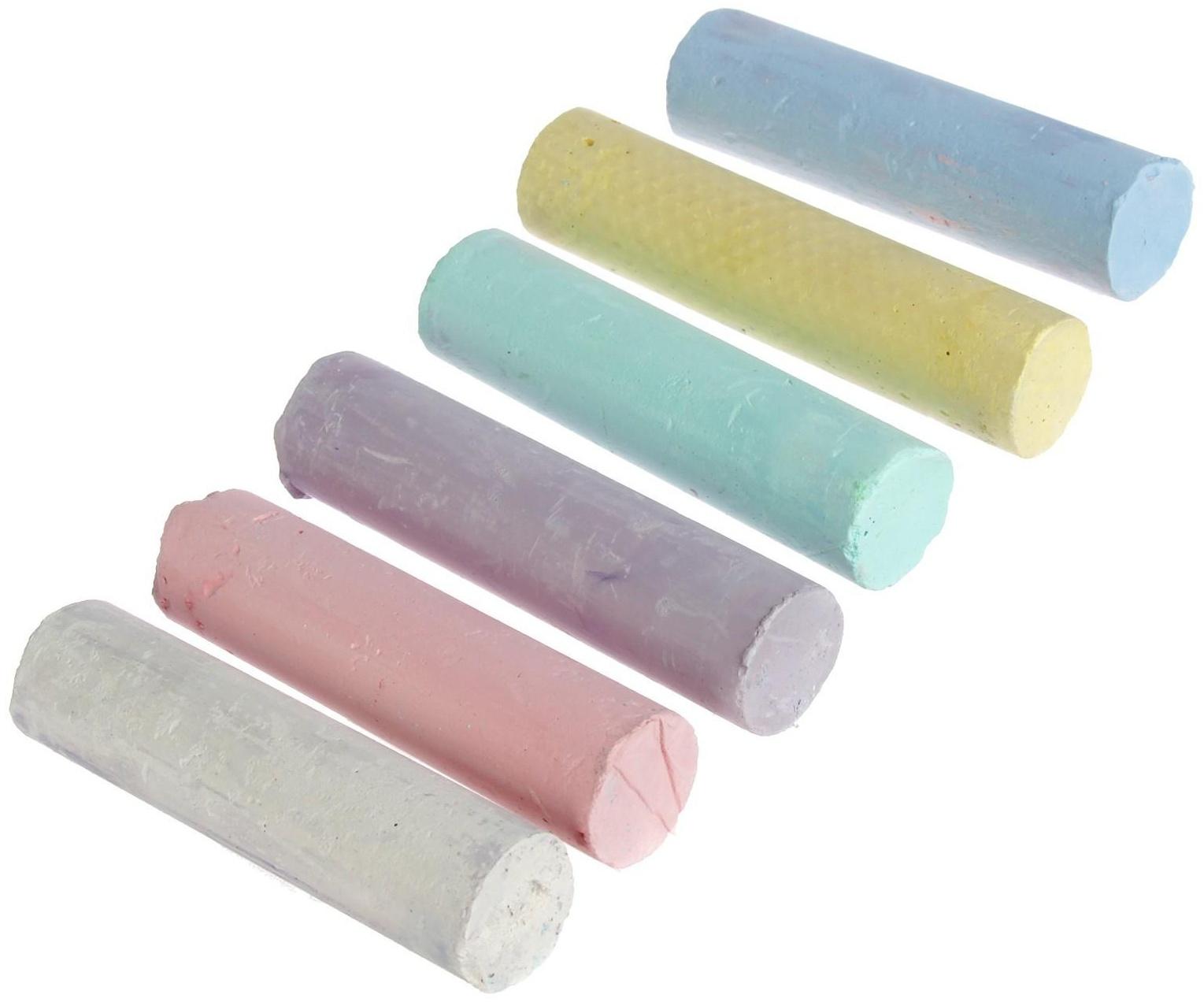 Мелки цветные для асфальта 21 штука, 7 цветов 