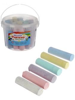 Мелки цветные для асфальта 21 штука, 7 цветов 