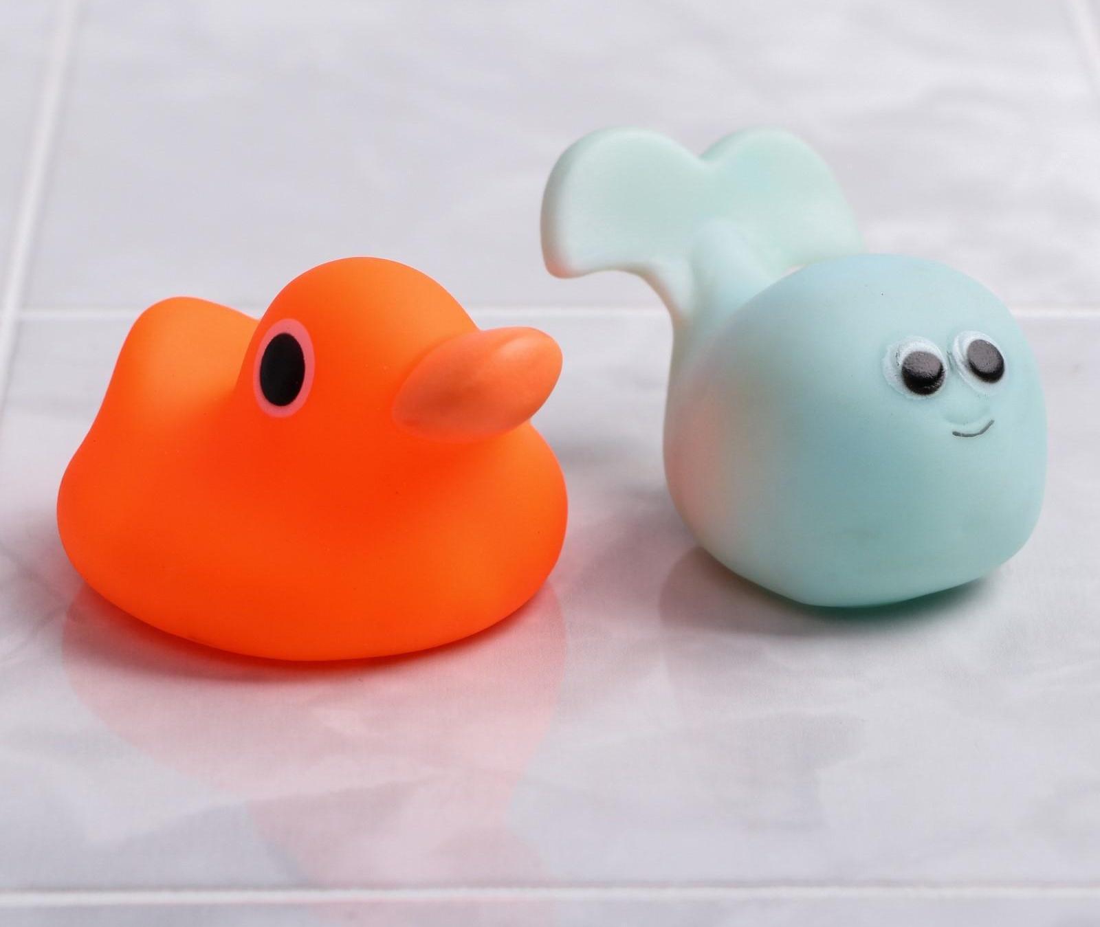 Набор резиновых игрушек для игры в ванной «Весёлые друзья», 6 шт.