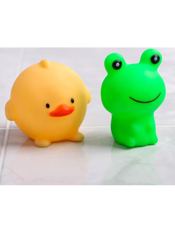 Набор резиновых игрушек для игры в ванной «Весёлые друзья», 6 шт.