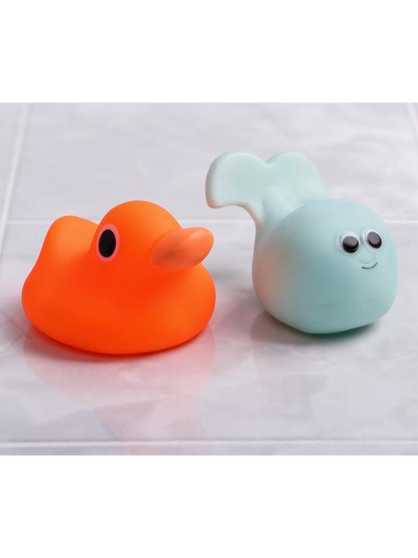 Набор резиновых игрушек для игры в ванной «Весёлые друзья», 6 шт.