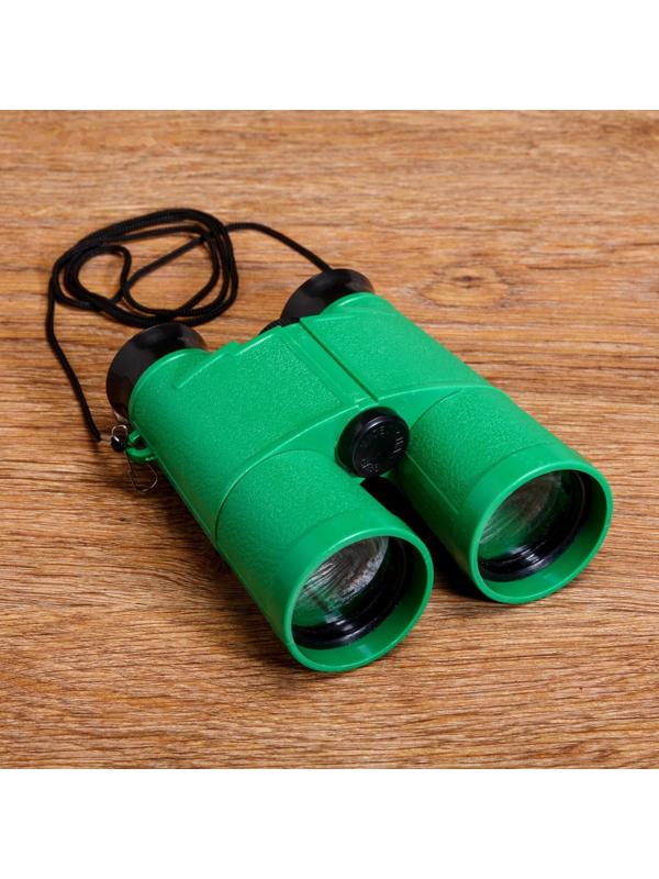 Бинокль 6х, детский, пластик, шнурок на шею, микс, 11х13 см