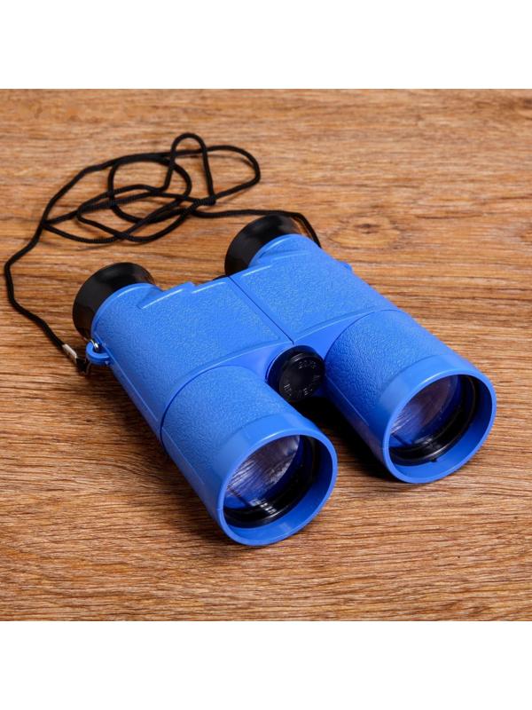 Бинокль 6х, детский, пластик, шнурок на шею, микс, 11х13 см