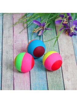 Мячики попрыгунчики каучуковые «Полосатик», 3,3 см, цвета микс, 5 шт.