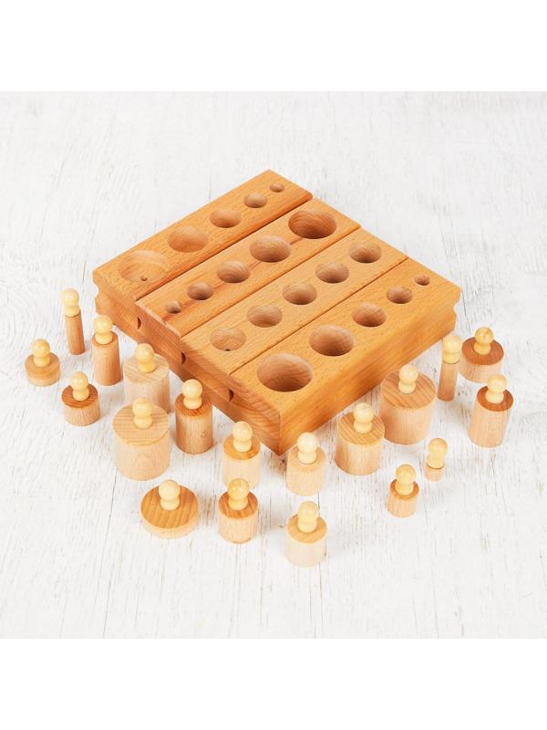 Развивающий набор цилиндров «Больше-меньше»