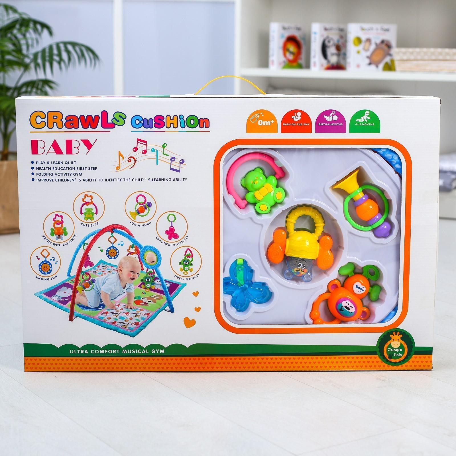 Развивающий коврик с дугами «Слоник» 6 элем.без музыки, р-р 85х85х0,5 см.