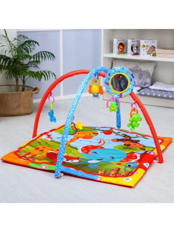Развивающий коврик с дугами «Слоник» 6 элем.без музыки, р-р 85х85х0,5 см.