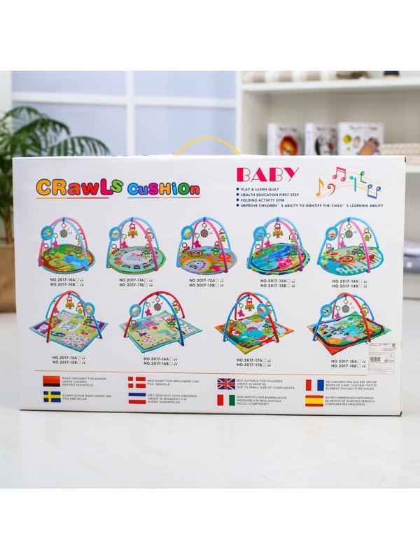 Развивающий коврик с дугами «Слоник» 6 элем.без музыки, р-р 85х85х0,5 см.