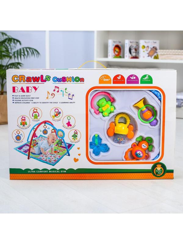 Развивающий коврик с дугами «Слоник» 6 элем.без музыки, р-р 85х85х0,5 см.