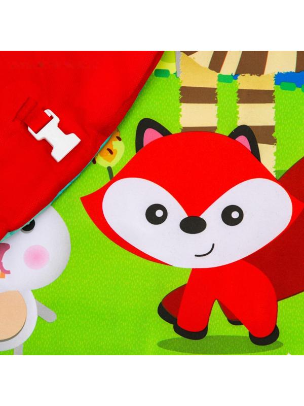 Развивающий коврик «Зоопарк», с дугами и погремушками