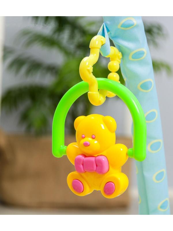 Развивающий коврик «Зоопарк», с дугами и погремушками