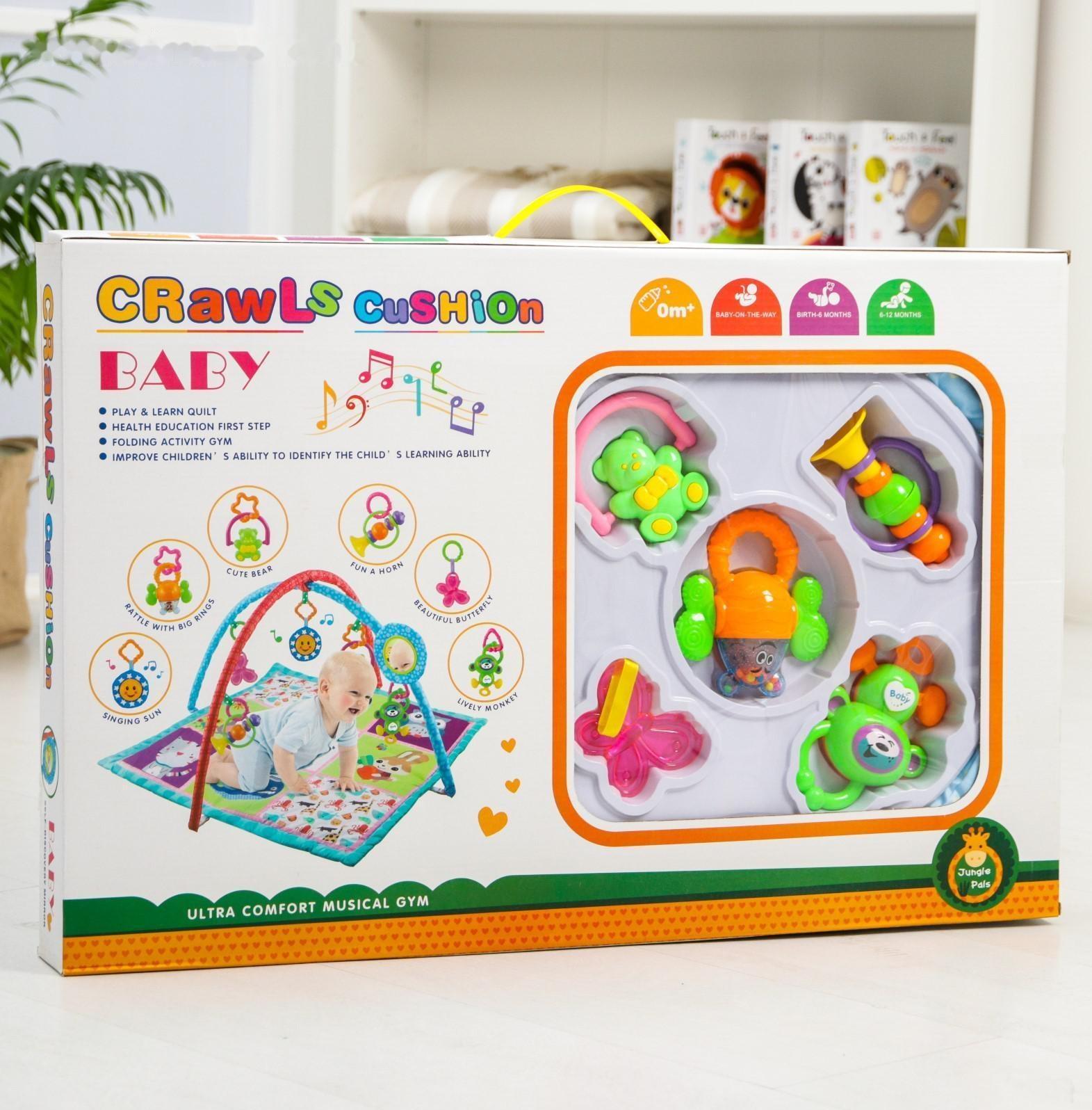 Развивающий коврик «Ежик и друзья», с дугами и погремушками