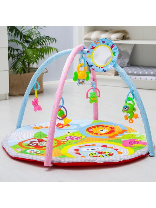Развивающий коврик «Ежик и друзья», с дугами и погремушками
