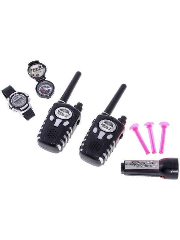 Набор шпиона «Спецагент»: 2 рации, пистолет, часы, фонарик, компас