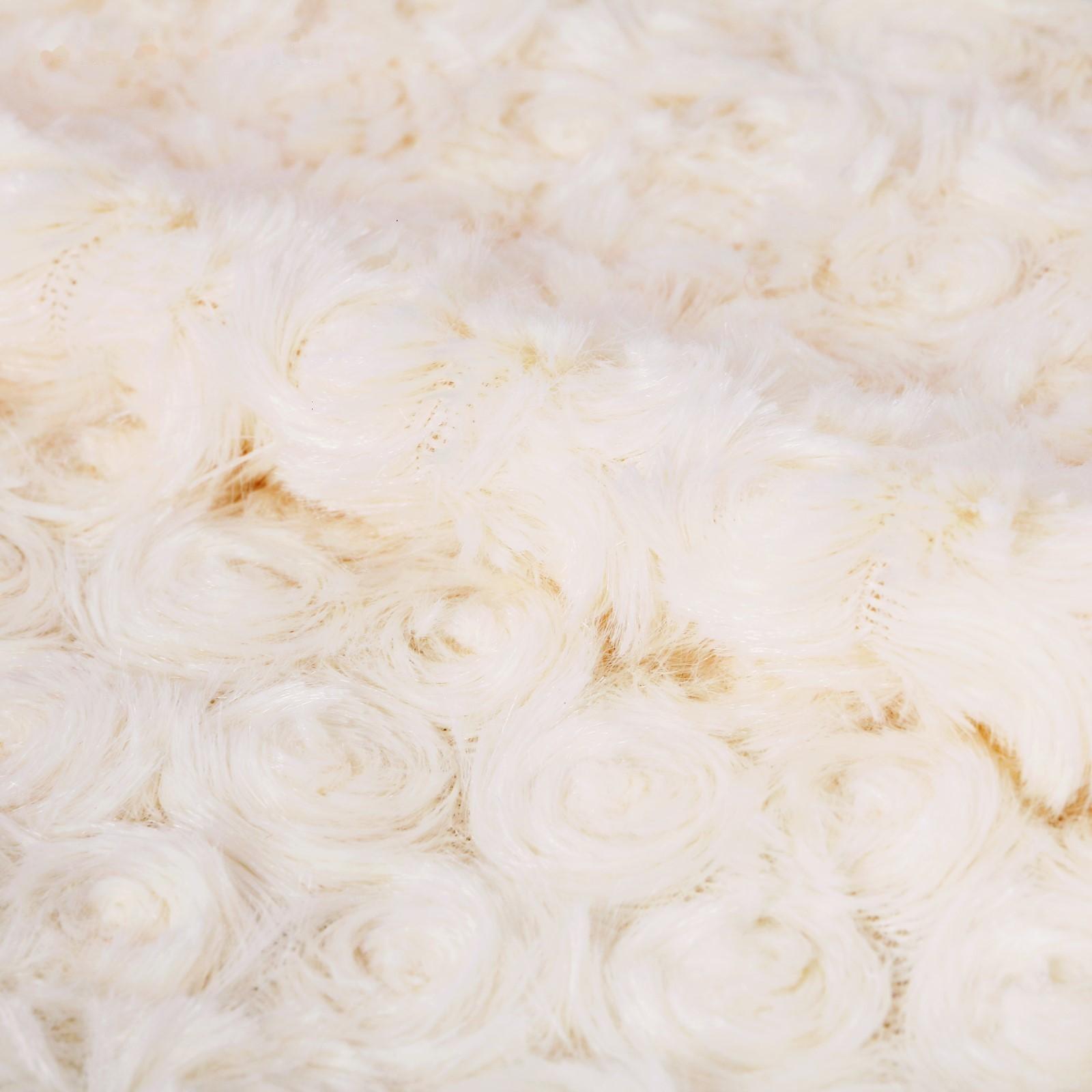 Ткань для пэчворка плюш «Белая роза», 55 × 50 см