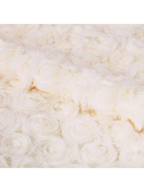 Ткань для пэчворка плюш «Белая роза», 55 × 50 см