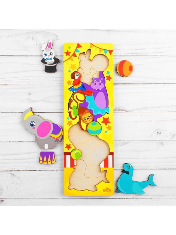 Головоломка логическая «Животные в цирке» 30х10 см