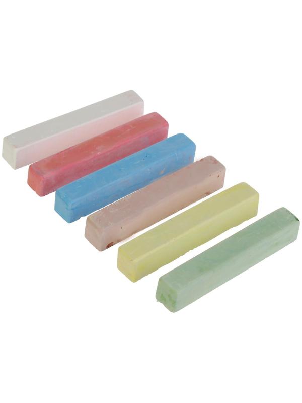 Мелки цветные Calligrata, в наборе 6 штук, квадратные, МИКС