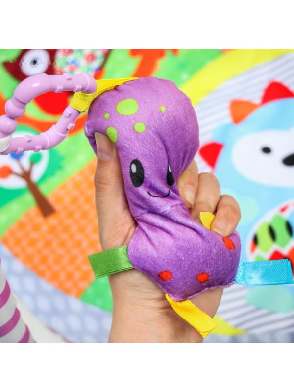 Развивающий коврик «Ежик на прогулке», с дугами и подушечкой