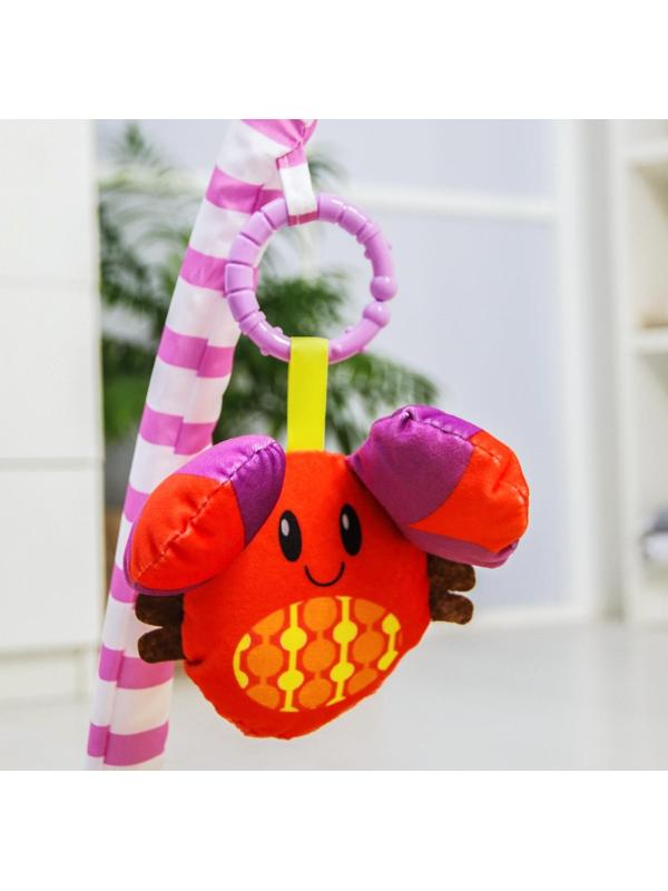 Развивающий коврик с дугами «Слоник и друзья», 5 игрушек, с подушечкой, р-р 68х68х0,5 см.