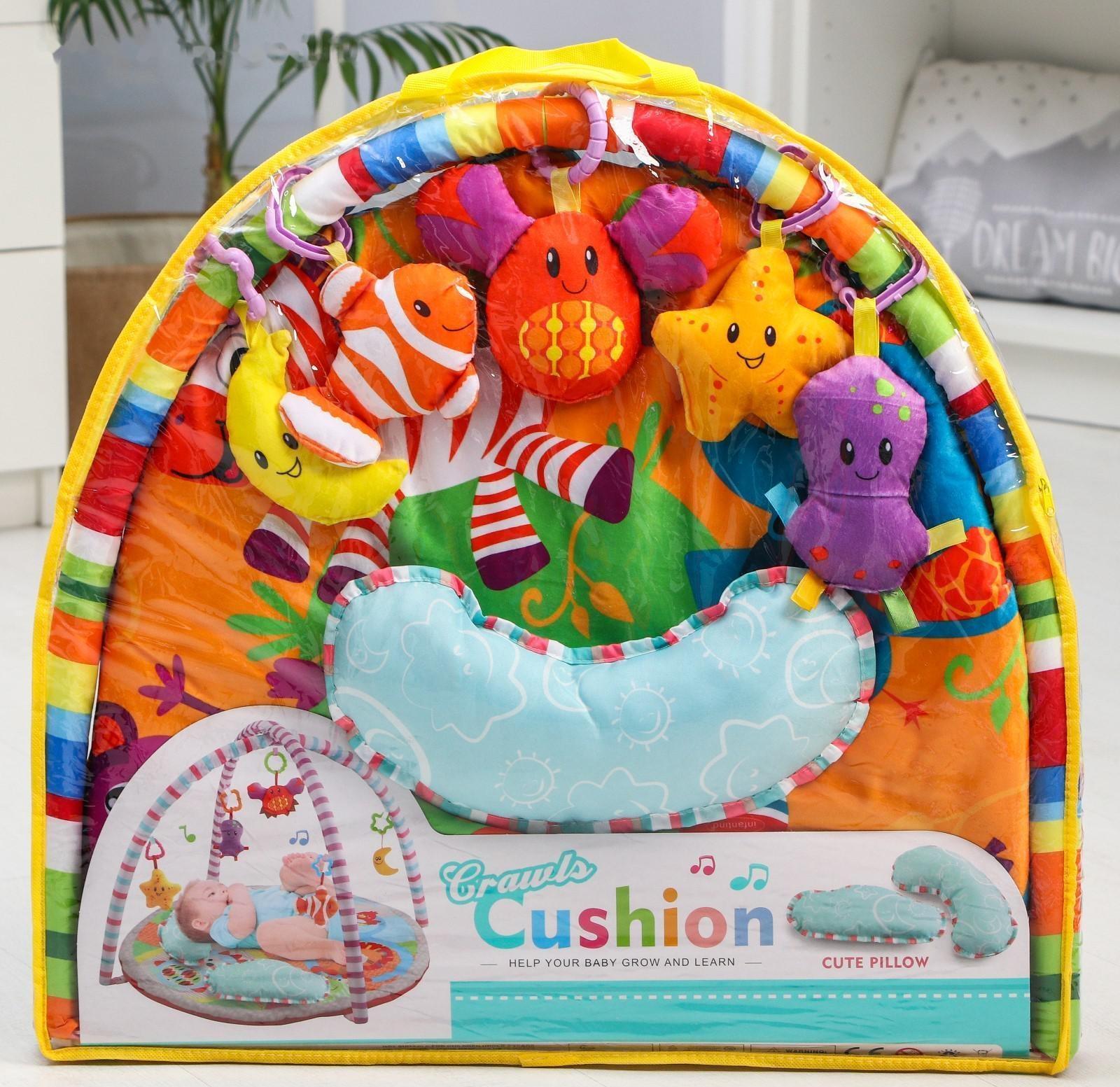 Развивающий коврик «Зоо», с дугами и подушечкой