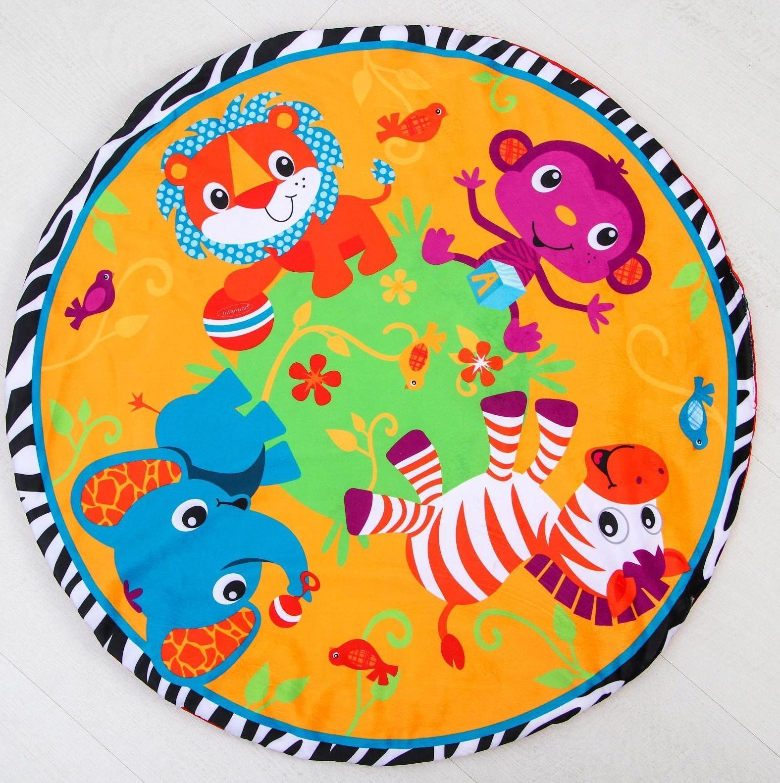 Развивающий коврик «Зоо», с дугами и подушечкой
