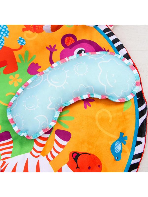 Развивающий коврик «Зоо», с дугами и подушечкой