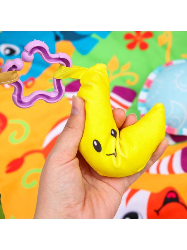 Развивающий коврик «Зоо», с дугами и подушечкой