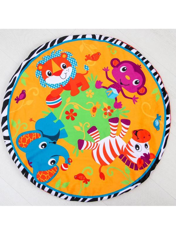 Развивающий коврик «Зоо», с дугами и подушечкой