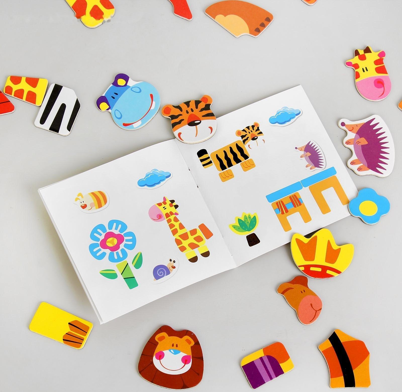 Магнитный конструктор «Животные на лугу»