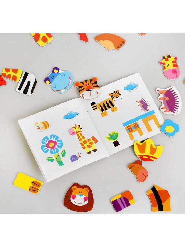 Магнитный конструктор «Животные на лугу»