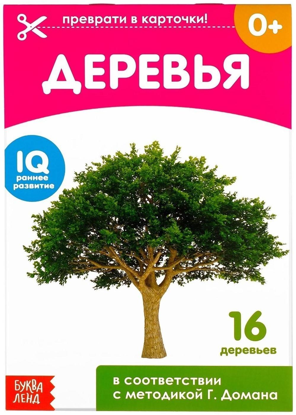 Обучающие карточки Г. Домана «Деревья», на скрепке, 20 стр.