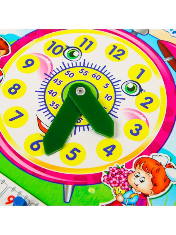 Календарь обучающий «Весёлые часы», из дерева