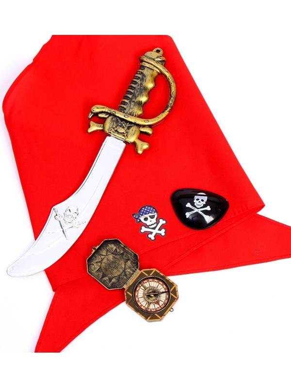 Карнавальный костюм «Львиное сердце», бандана, компас, наглазник, меч