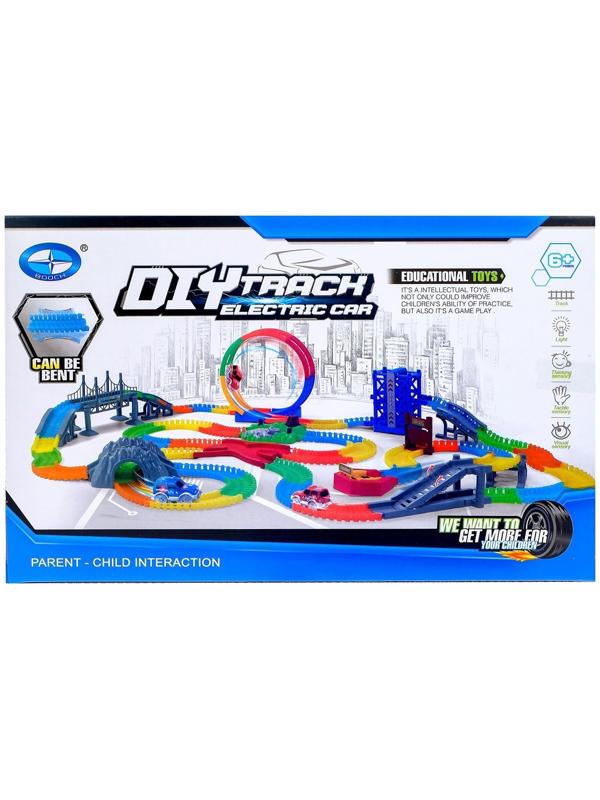 Автотрек «Магический Трек», гибкий, светится в темноте, 106 деталей, мертвая петля