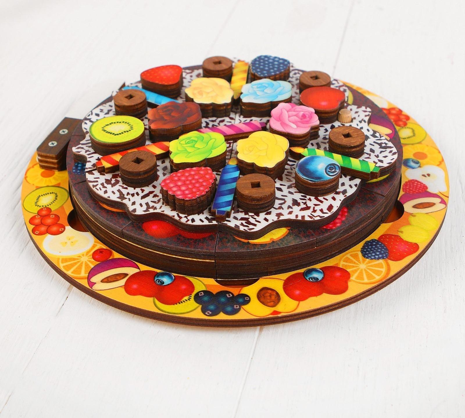 Развивающая игра «Торт» 54 элемента, 5 слоёв