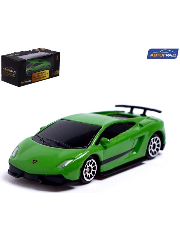 Машина металлическая LAMBORGHINI GALLARDO LP 570-4 SUPERLEGGERA, 1:64, цвет зелёный