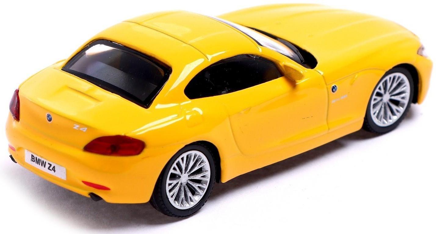 Машина металлическая BMW Z4, 1:43, цвет жёлтый