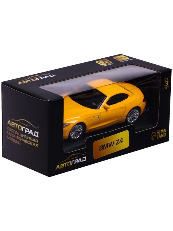 Машина металлическая BMW Z4, 1:43, цвет жёлтый