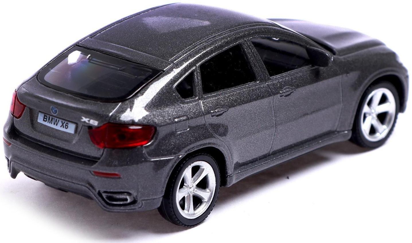 Машина металлическая BMW X6, 1:43, цвет серый