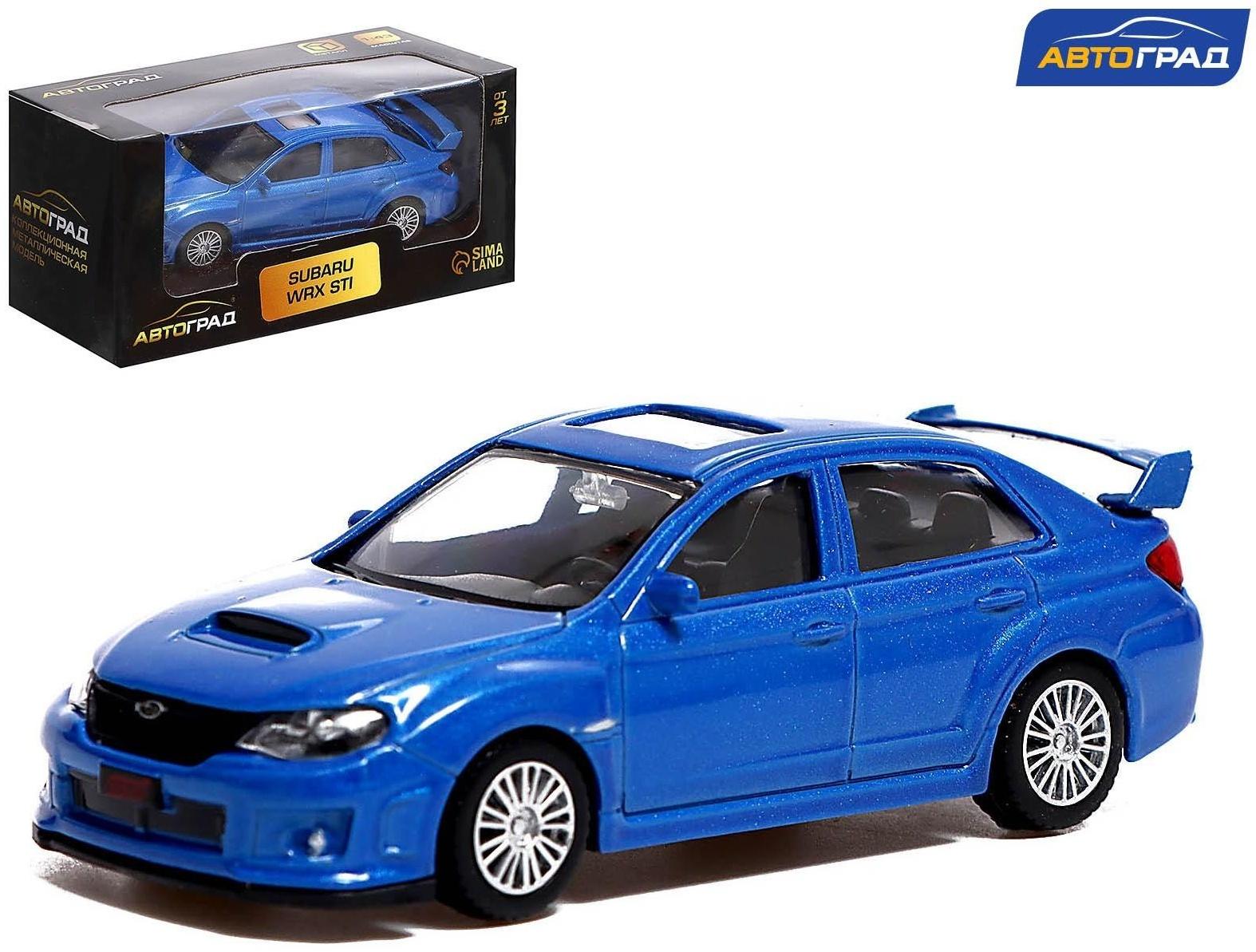 Машина металлическая SUBARU WRX STI, 1:43, цвет синий